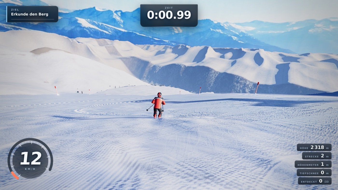 Skifahrer auf einer Piste im Zillertal in Tyrol Ski Racing