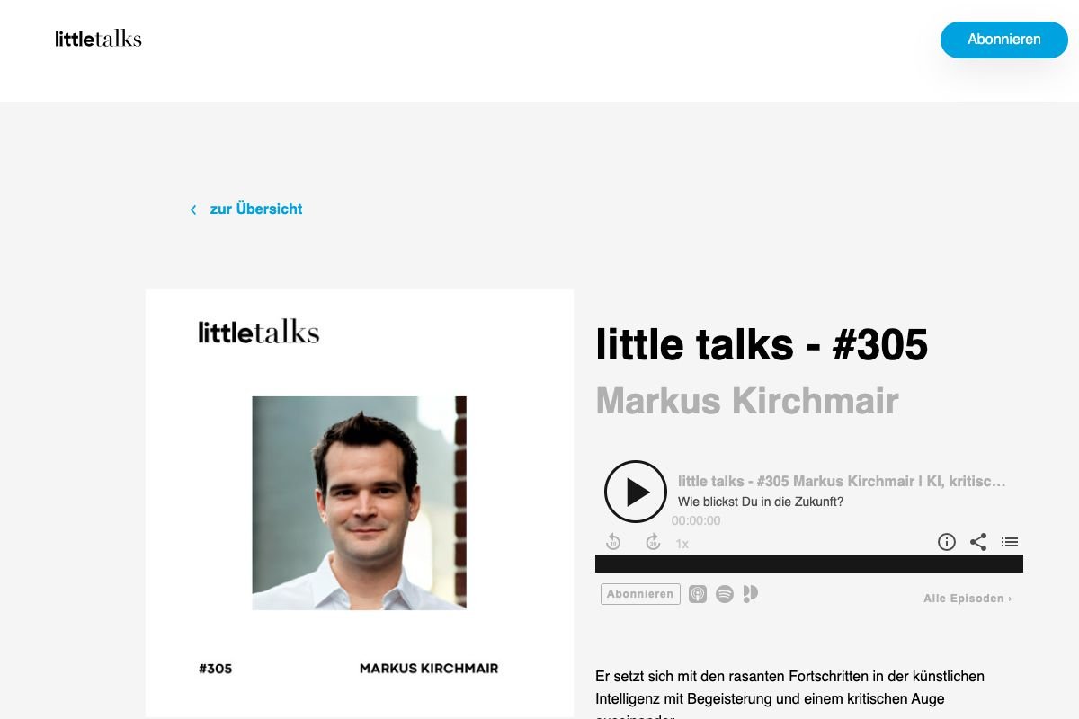 Little talk mit Markus Kirchmair