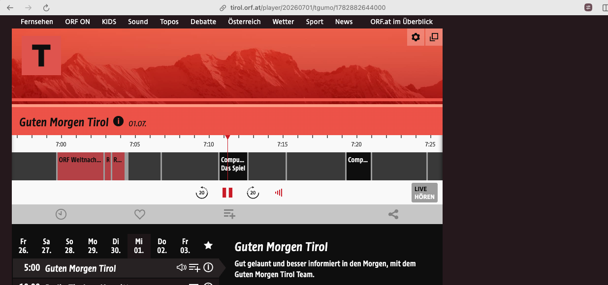 ORF Radio Tirol: Tiroler Freiheitskampf als Computerspiel